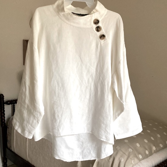 Zara linen white top - Picture 2 of 11